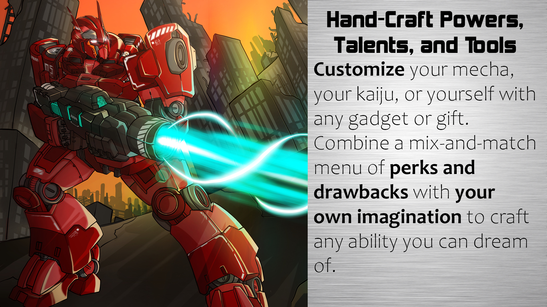 Custom build any power, talent, or tool!