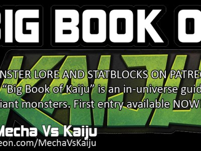 On Patreon, a sneak peak of the Big Book of&nbsp;Kaiju!